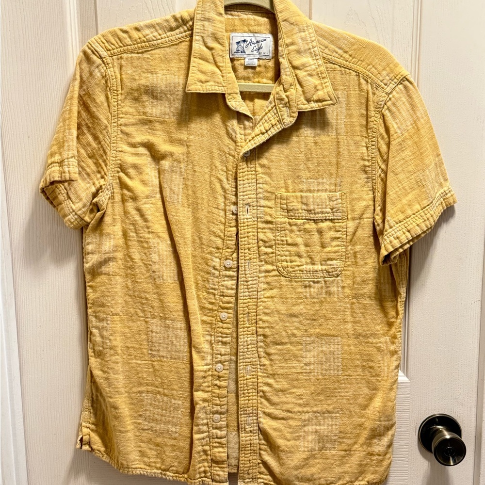 AE Yellow Short Sleeve Men's Shirt
